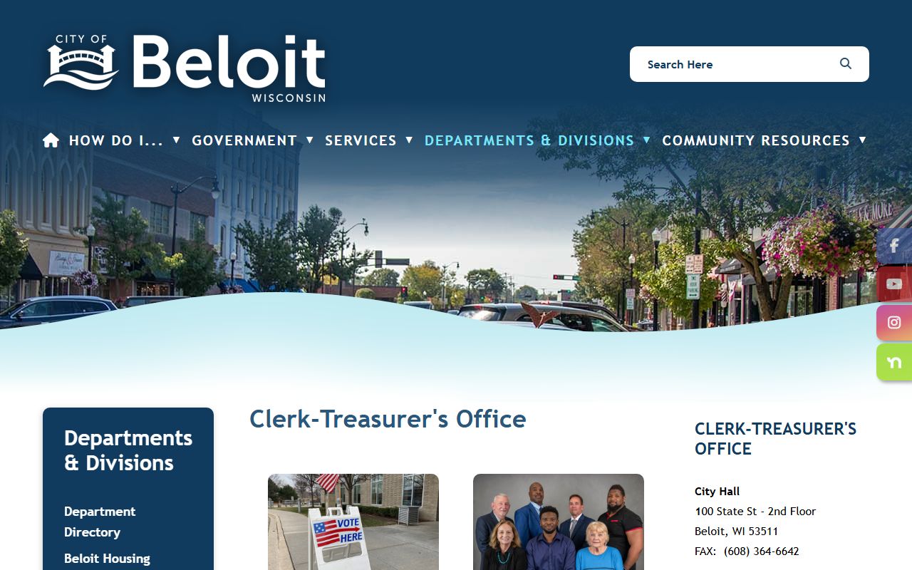 Beloit marriage records city clerk treasurer page