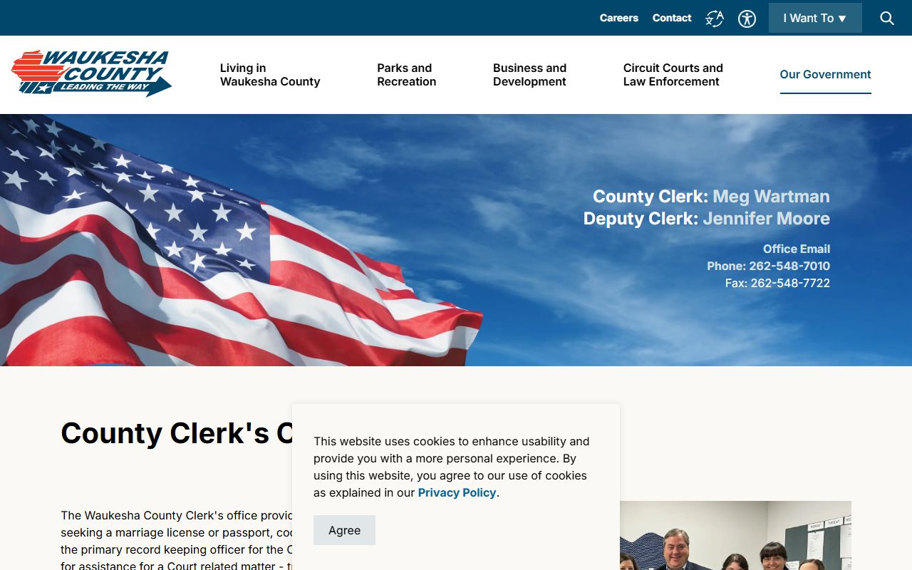 Brookfield marriage records Waukesha County Clerk page
