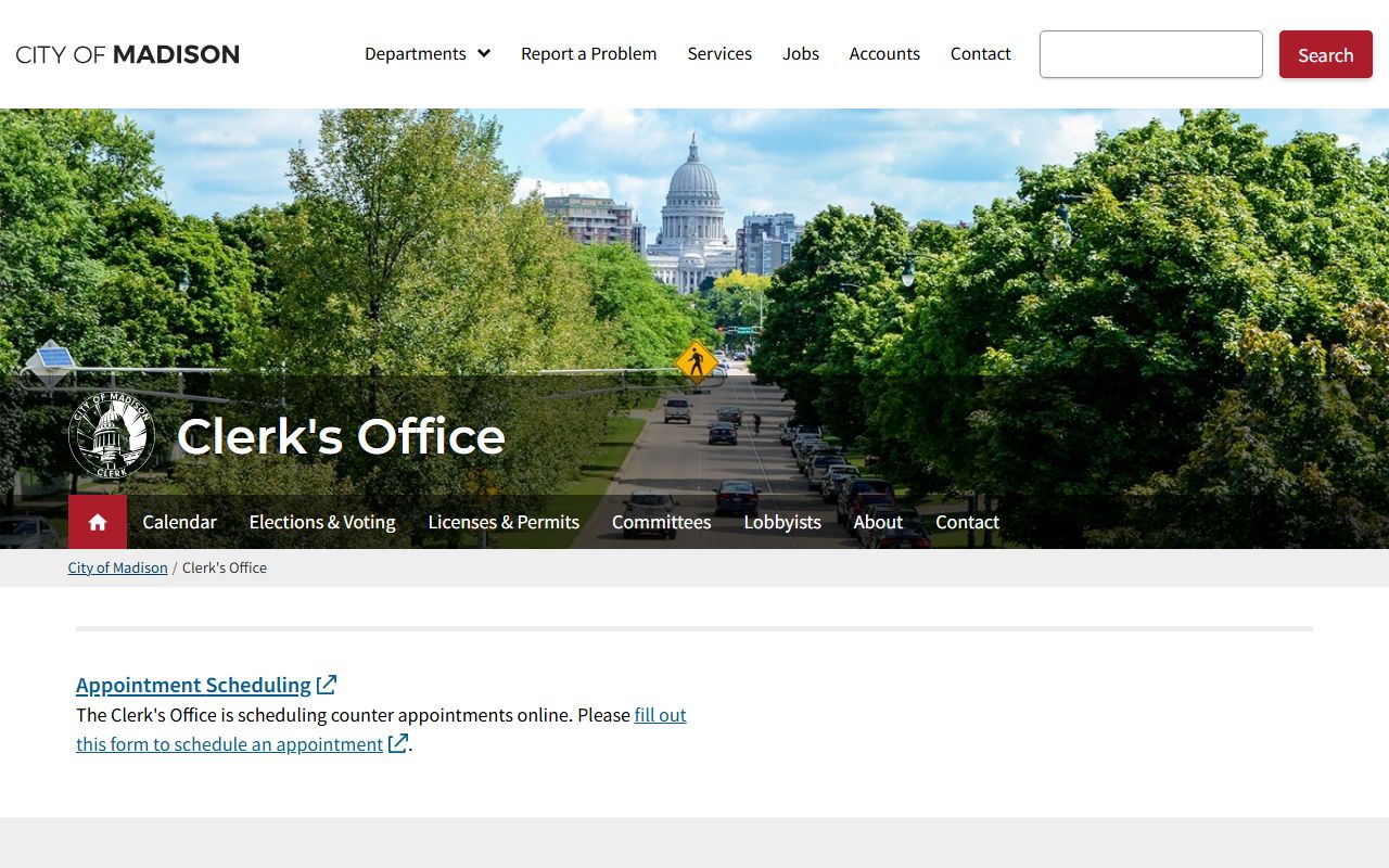 Madison marriage records city clerk office