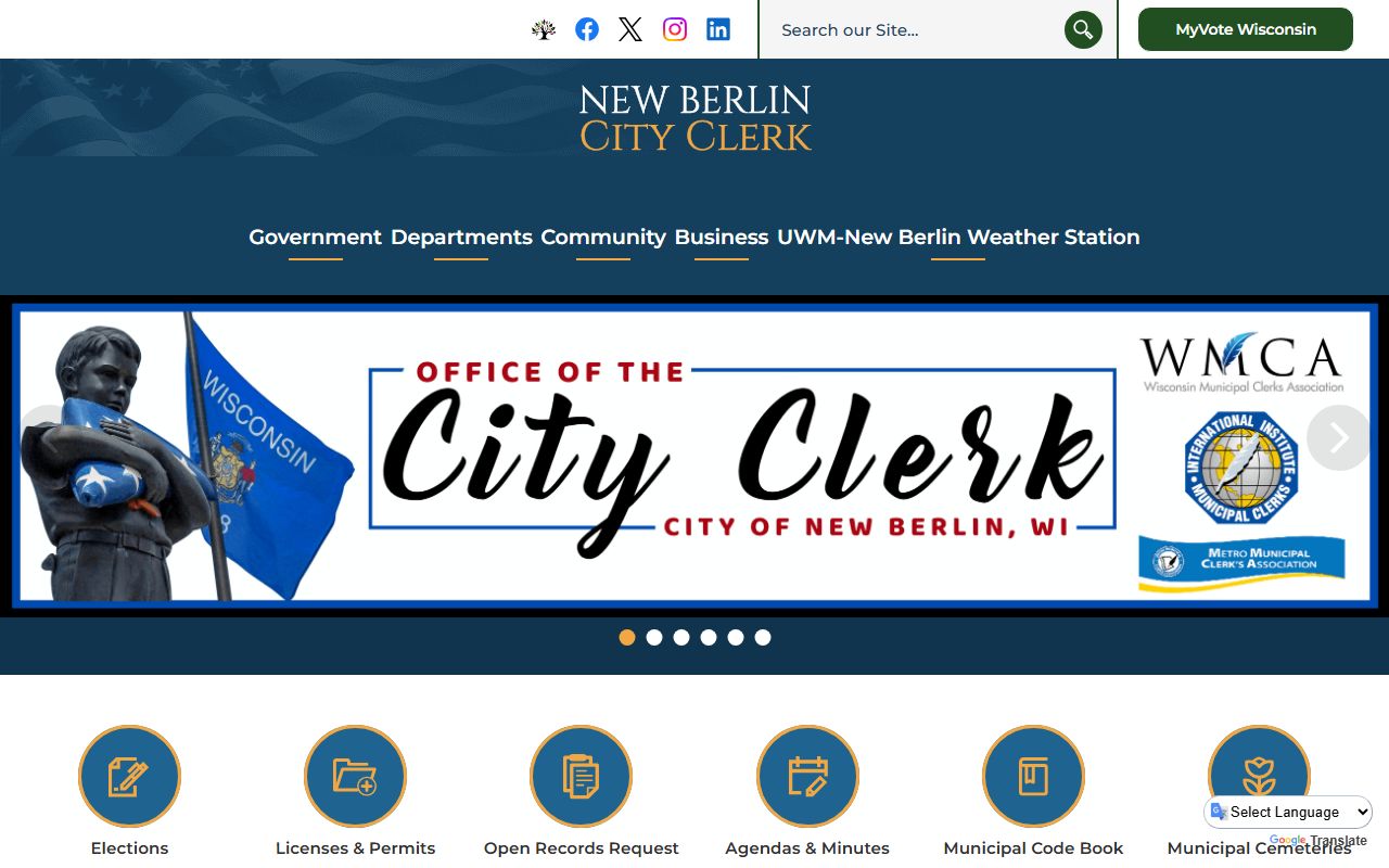 New Berlin marriage records city clerk page