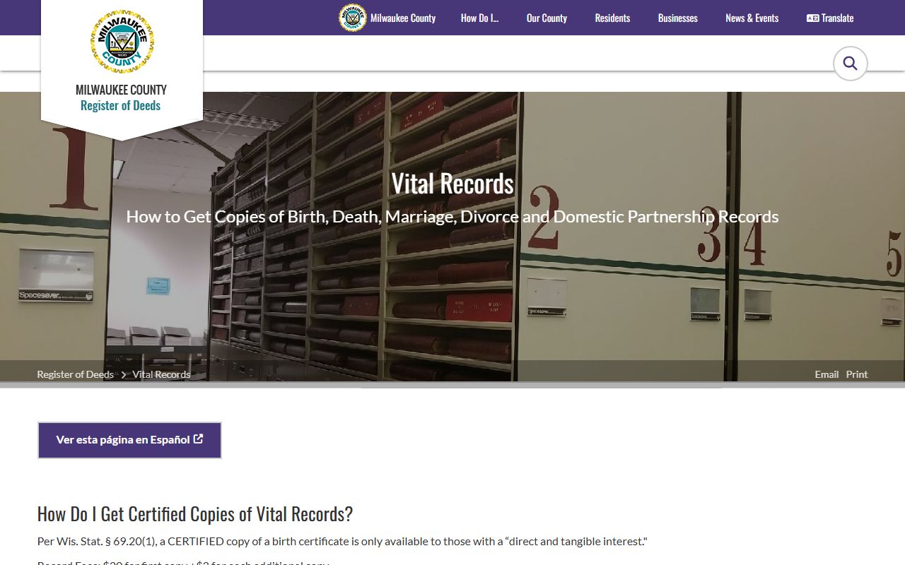 Wauwatosa marriage records register of deeds page