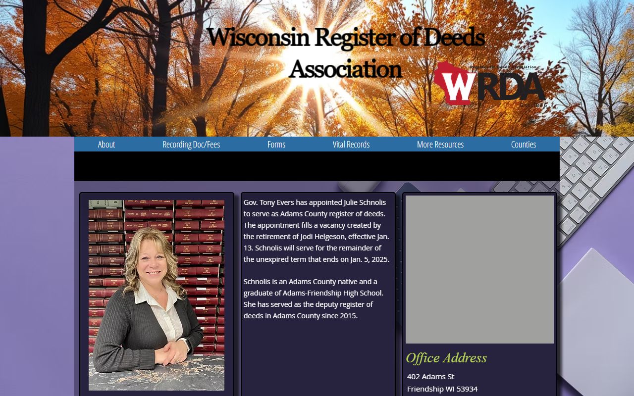 Adams County marriage records land and vital records reference