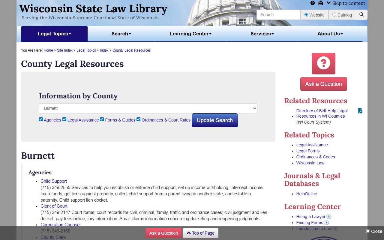 Burnett County marriage records legal resources directory