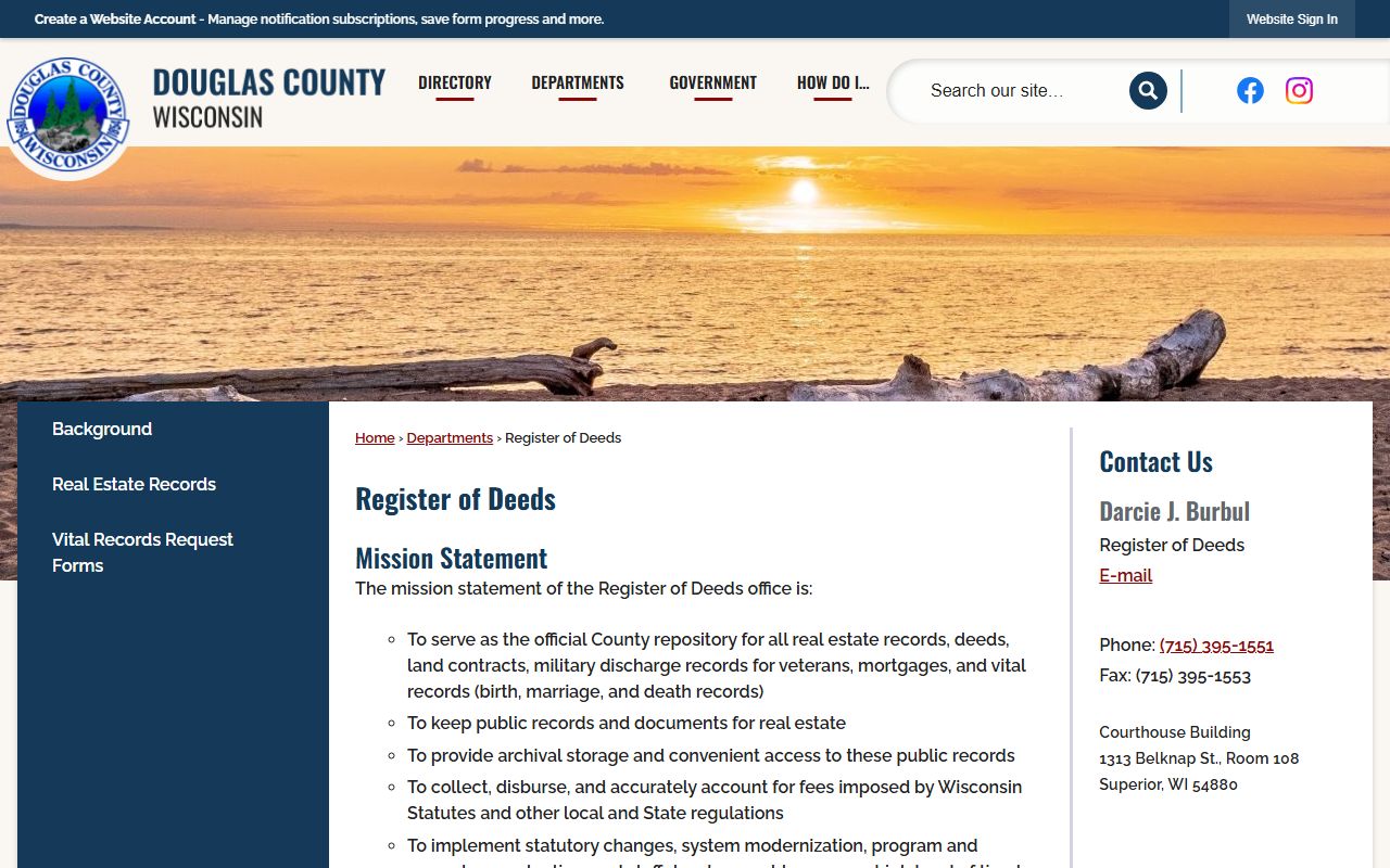 Douglas County marriage records Register of Deeds office