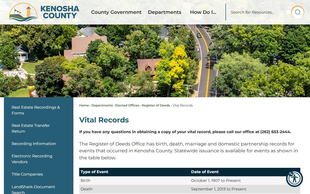 Kenosha marriage records register of deeds fallback
