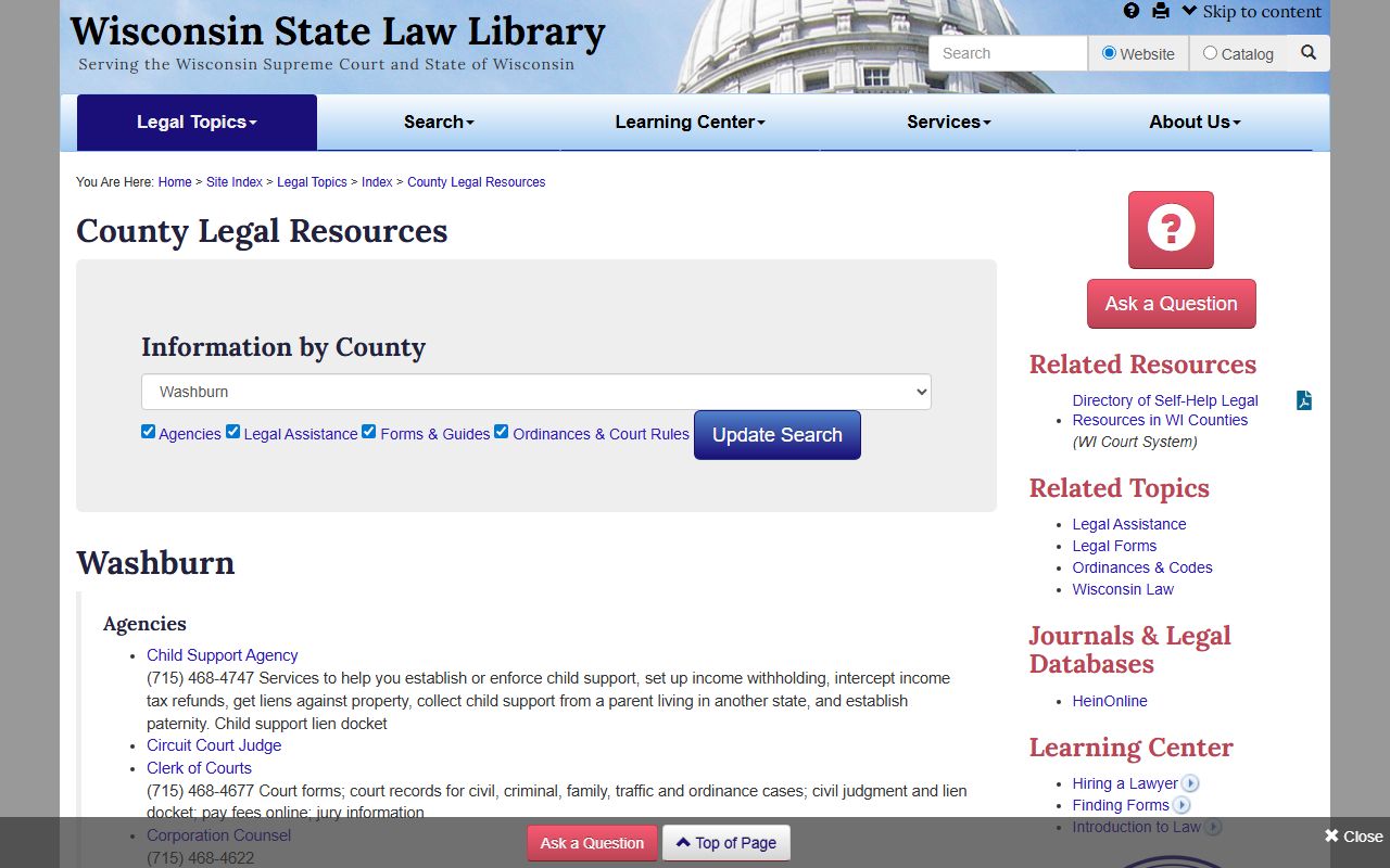 Washburn County marriage records legal resources directory